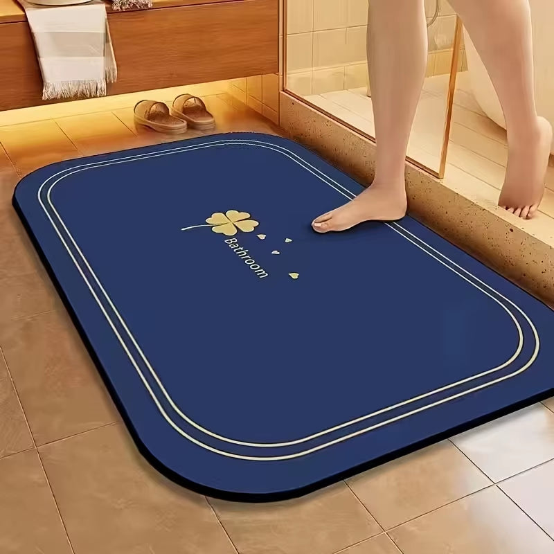 [Super Absorbent Bath Mat] 1Pc Super Absorbent Diatomite Bath Mat, Non-Slip and Water-Absorbing Floor Mat | Quick Dry Mat
