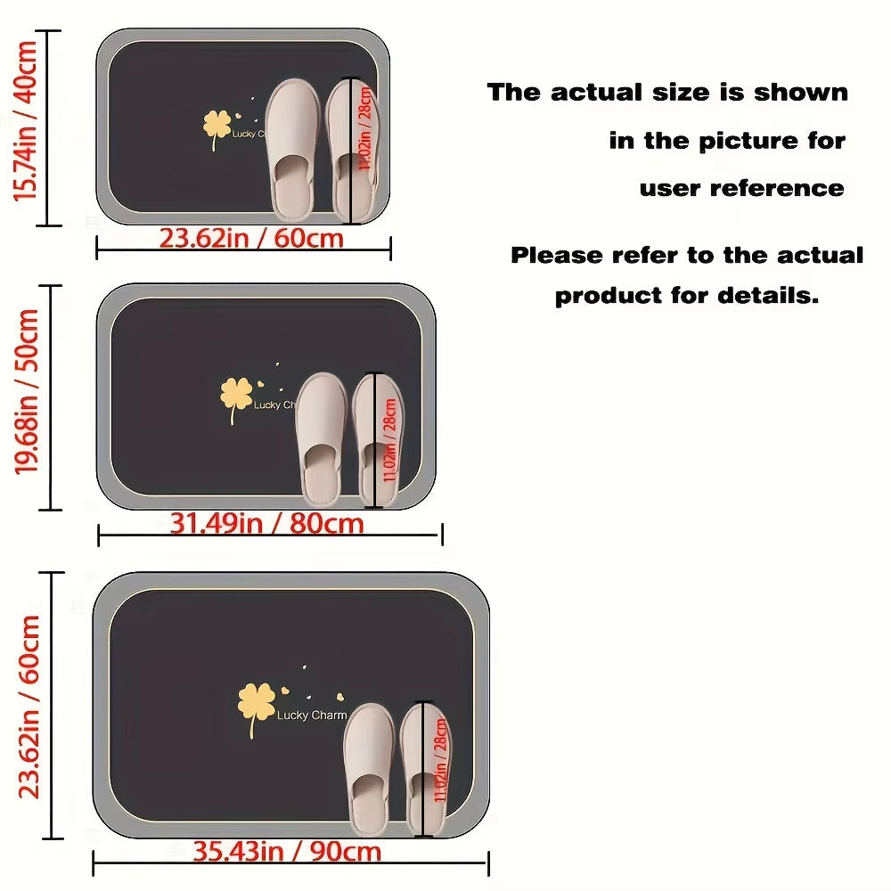 [Super Absorbent Bath Mat] 1Pc Super Absorbent Diatomite Bath Mat, Non-Slip and Water-Absorbing Floor Mat | Quick Dry Mat