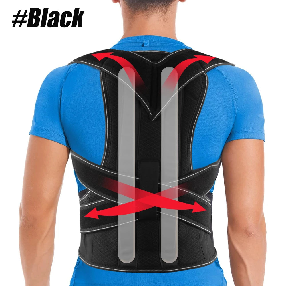 Posture Corrector for Women Men, Adjustable Full Back Support, Lumbar Back Posture Corrector, Back Pain Relief, Hump Corrector