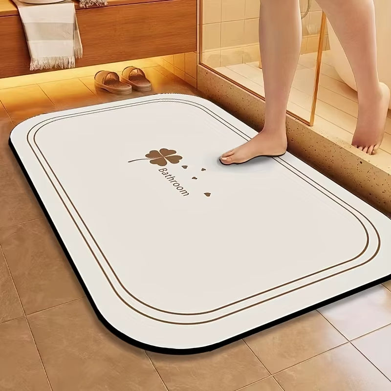 [Super Absorbent Bath Mat] 1Pc Super Absorbent Diatomite Bath Mat, Non-Slip and Water-Absorbing Floor Mat | Quick Dry Mat