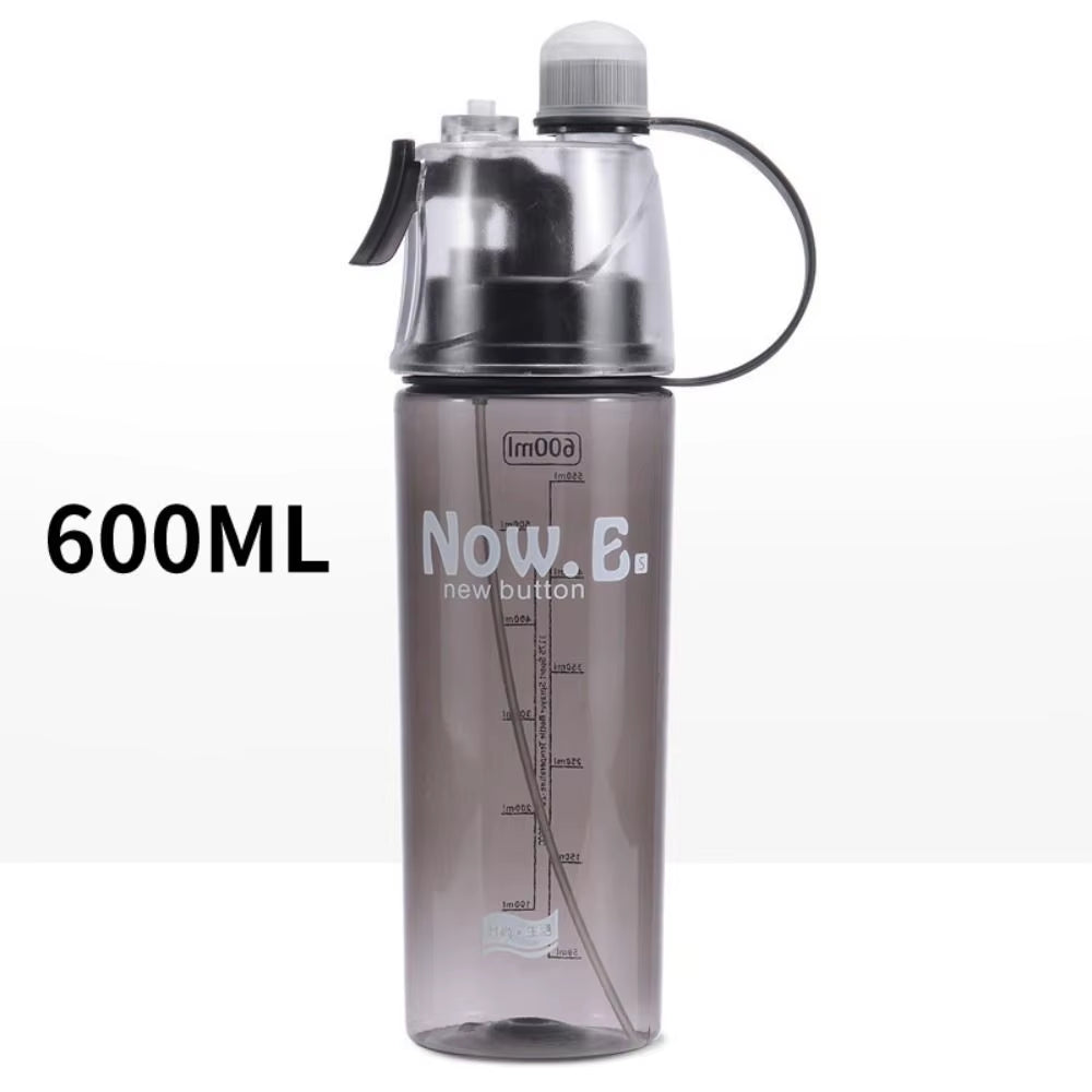 Creative with Straw Water Bottle Spray Drinkware Drink Spray Cup Leak Proof Plastic Spray Water Bottle Outdoor Sports