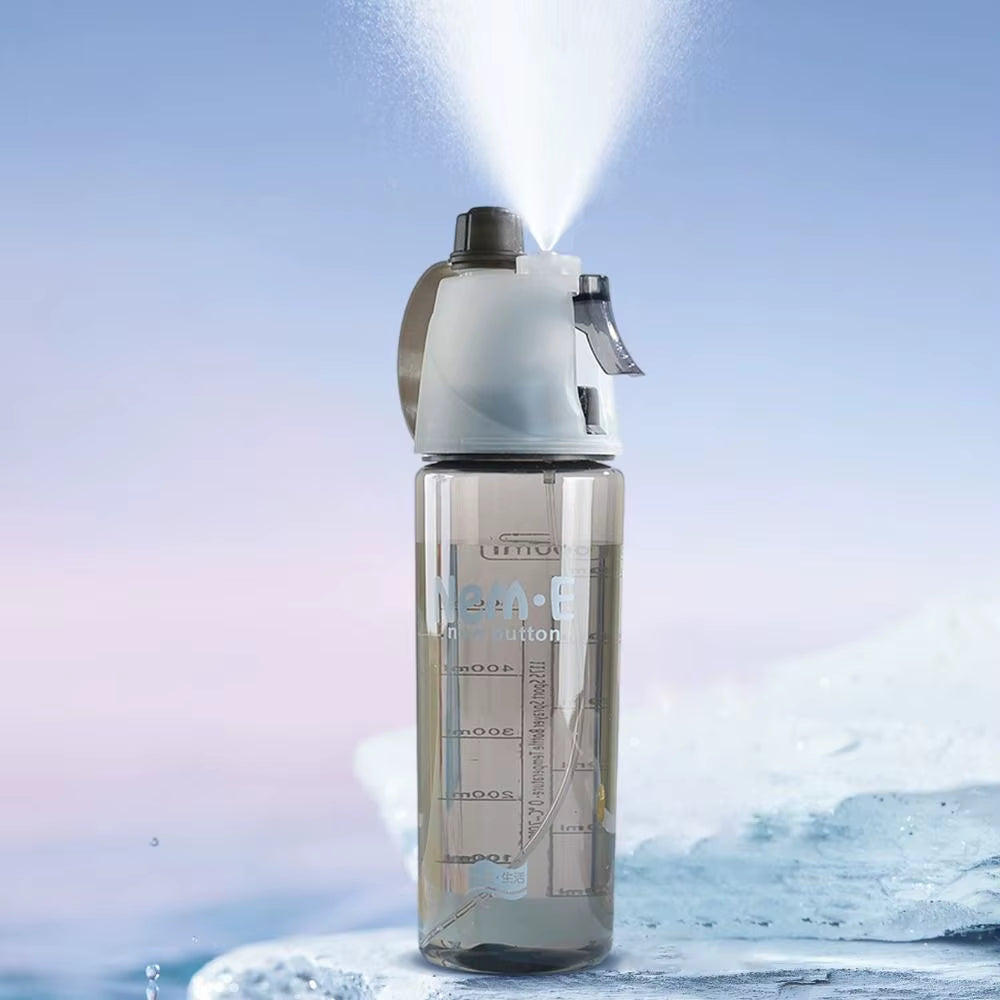 Creative with Straw Water Bottle Spray Drinkware Drink Spray Cup Leak Proof Plastic Spray Water Bottle Outdoor Sports