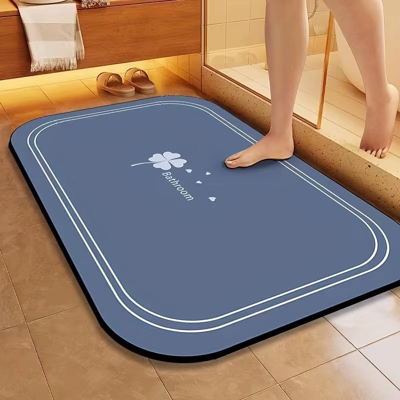 [Super Absorbent Bath Mat] 1Pc Super Absorbent Diatomite Bath Mat, Non-Slip and Water-Absorbing Floor Mat | Quick Dry Mat
