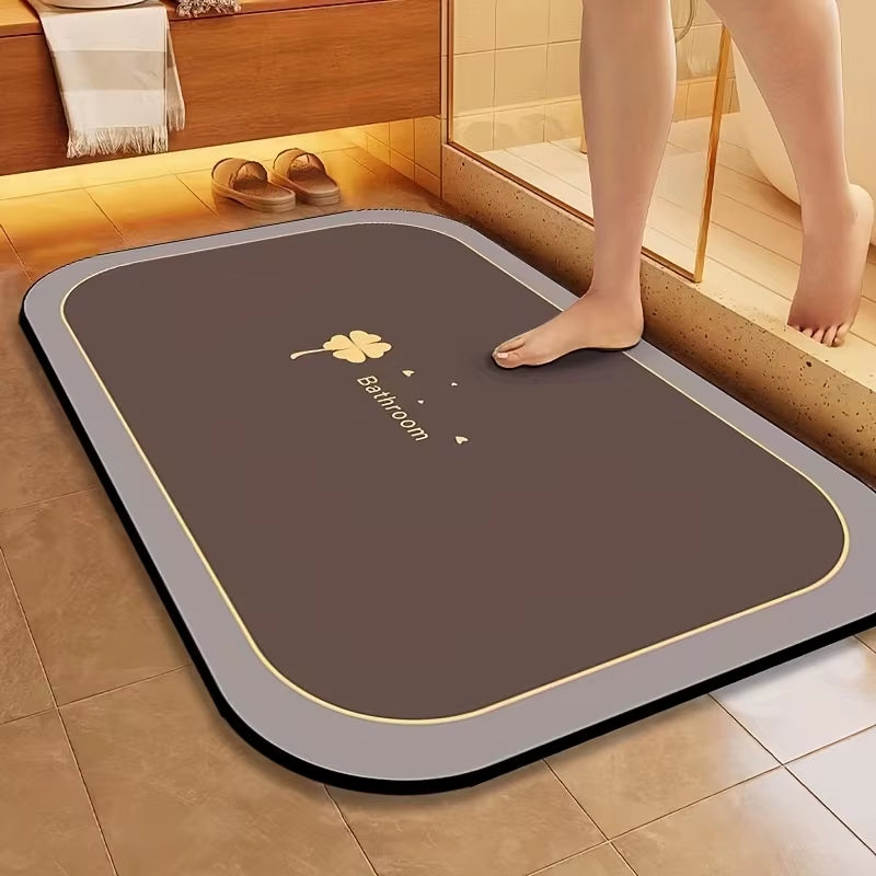 [Super Absorbent Bath Mat] 1Pc Super Absorbent Diatomite Bath Mat, Non-Slip and Water-Absorbing Floor Mat | Quick Dry Mat