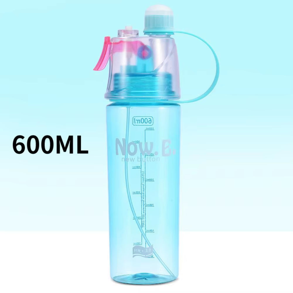 Creative with Straw Water Bottle Spray Drinkware Drink Spray Cup Leak Proof Plastic Spray Water Bottle Outdoor Sports