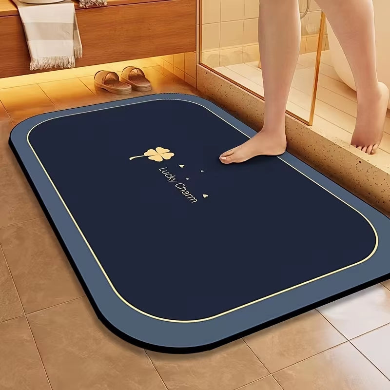 [Super Absorbent Bath Mat] 1Pc Super Absorbent Diatomite Bath Mat, Non-Slip and Water-Absorbing Floor Mat | Quick Dry Mat