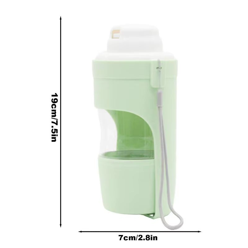 Portable Water Bottle for Dogs Leakproof Dog Water Bottle with Food Container Drinking Feeder Compact Dog Water Bottle Bowl Dog