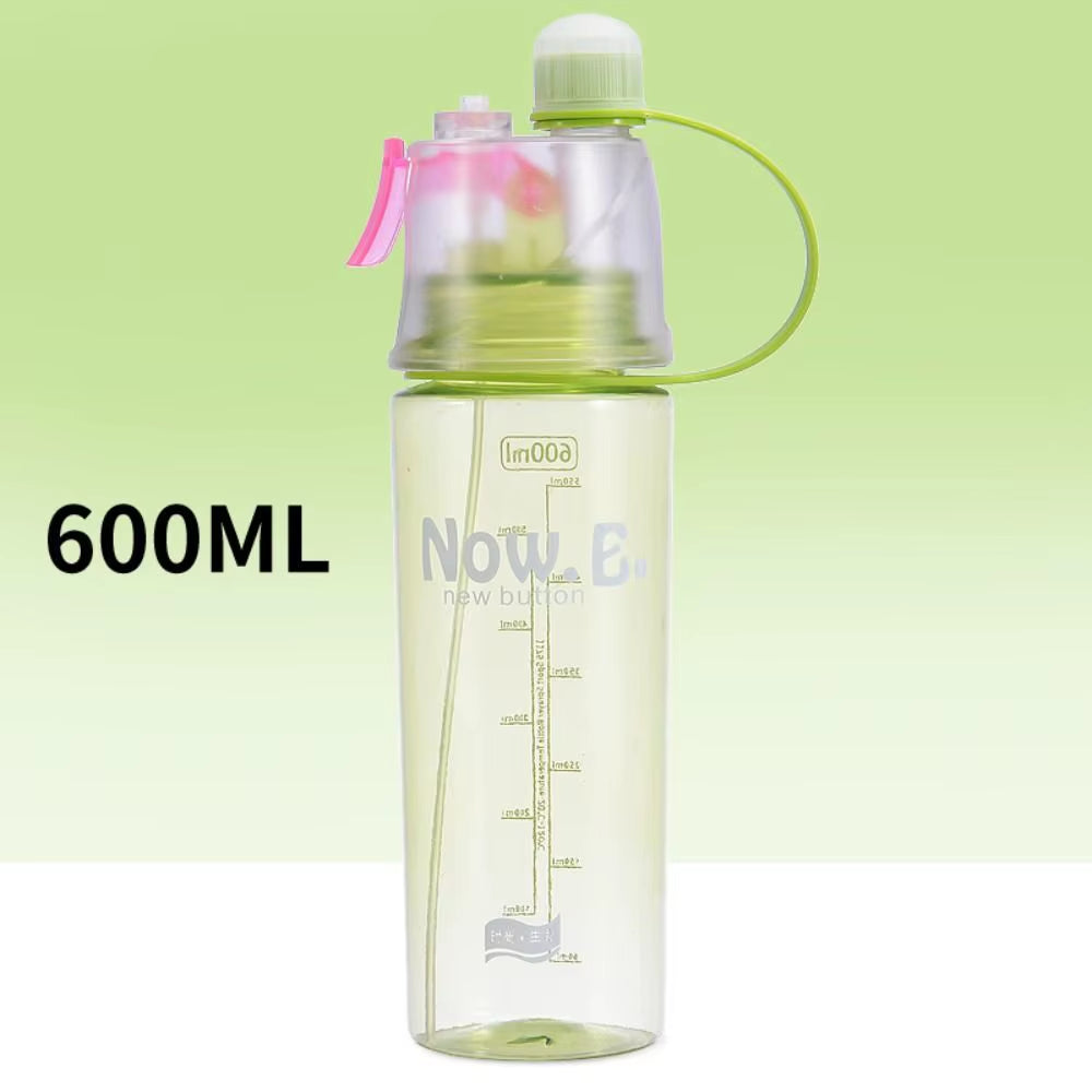 Creative with Straw Water Bottle Spray Drinkware Drink Spray Cup Leak Proof Plastic Spray Water Bottle Outdoor Sports